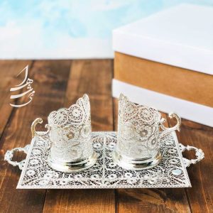 سرویس چایخوری دو نفره ملیله کاری