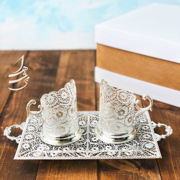 سرویس چایخوری دو نفره ملیله کاری - Image 2