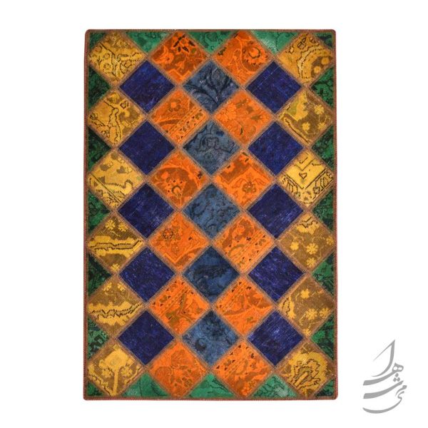 فرش چهل تکه دستباف 1 در 1/5 مدل ft-109 3