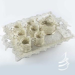سرویس چایخوری ملیله کاری 6 نفره