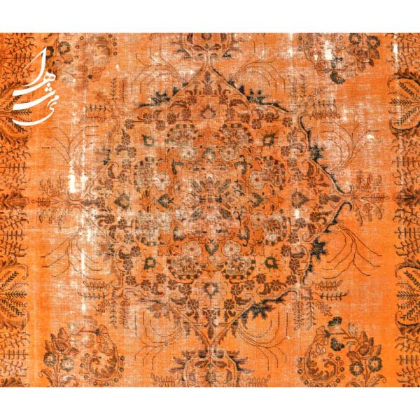 فرش وینتیج دستباف نارنجی 3.4*2.57 متری کد fd-159 2