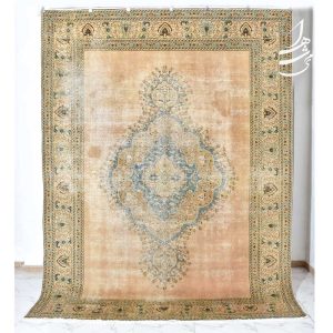 فرش وینتیج دستباف کرم 3.9*2.95 متری کد fd-114