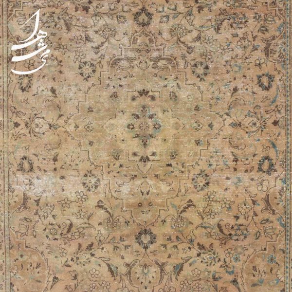فرش وینتیج دستباف کرم 3*1.9 متری کد fd-154 3