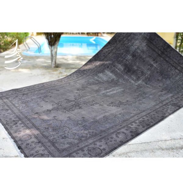 فرش وینتیج دستباف طوسی 4.43*2.64 متری کد fd-129 1