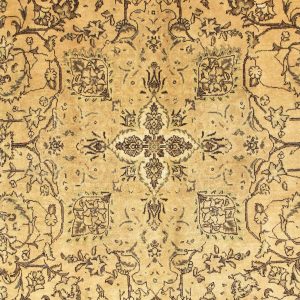 فرش وینتیج دستباف کرم 3.4*2.45 متری کد fd-132