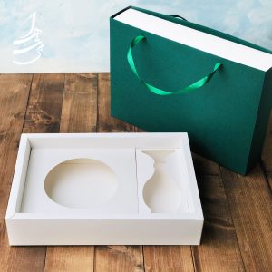 جعبه مقوایی ایندربرد لبه دوبل کشویی به همراه ساک