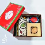 ست قندان سفال میناکاری و رومیزی و باسلوق