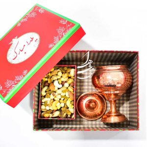 ست شکلات خوری مسی و آجیل