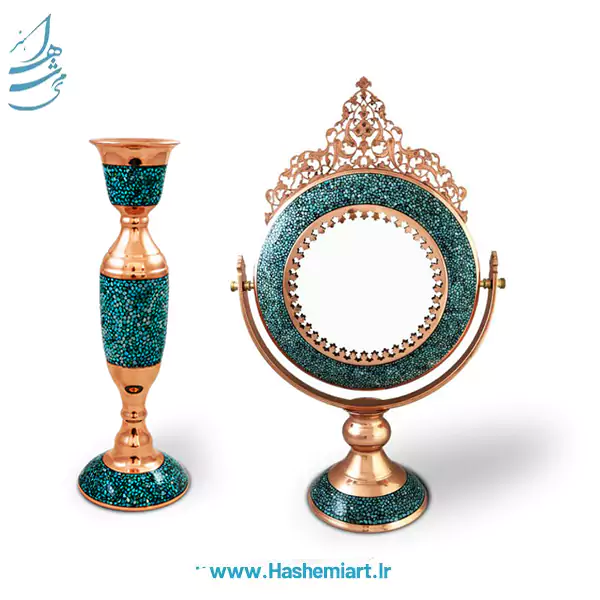 آینه و شمعدان فیروزه کوبی
