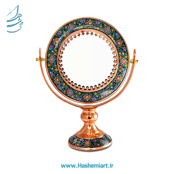 آینه و شمعدان مس و پرداز